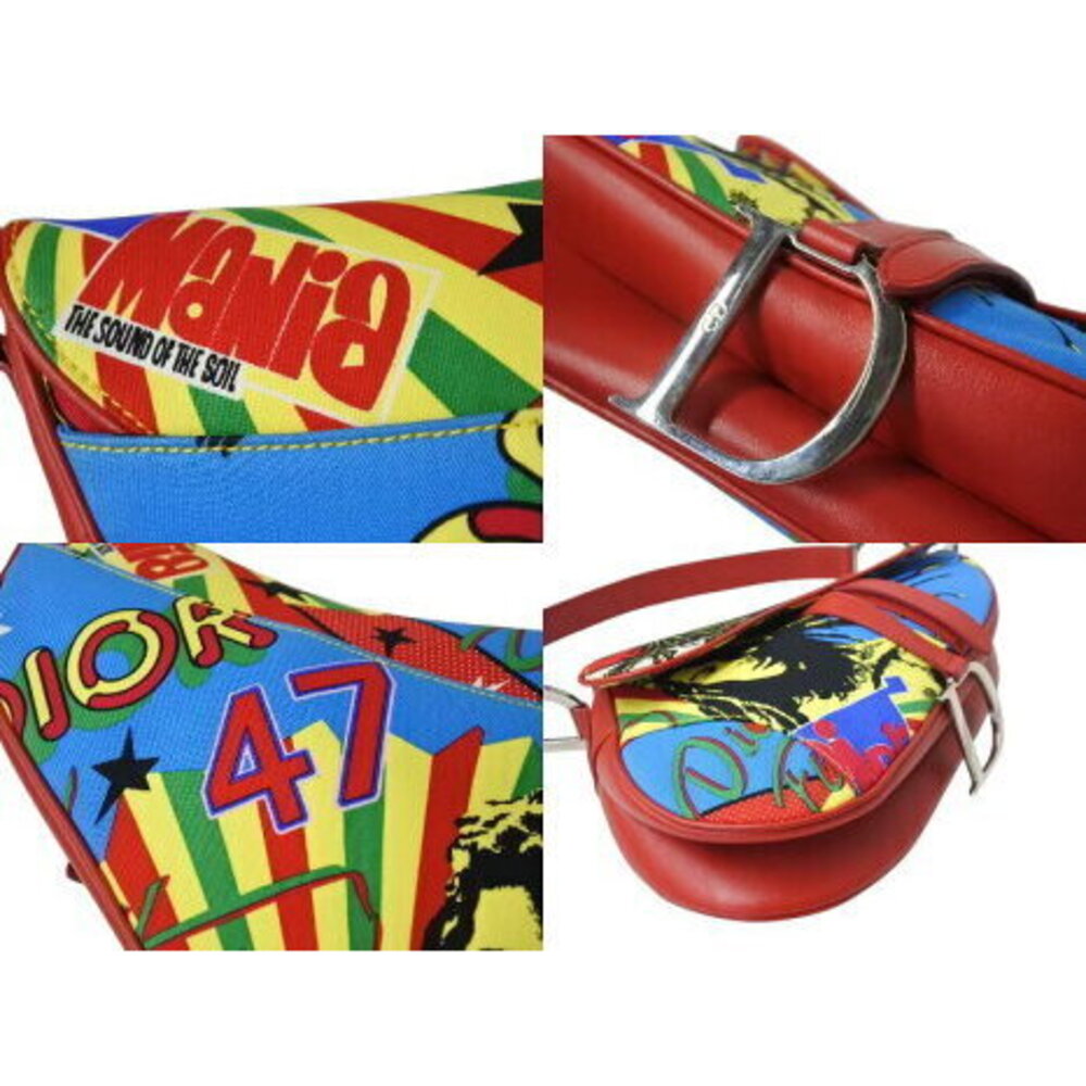Christian Dior Galliano era saddle bag Rasta Bob Marley shoulder multicolor - Picture 8 of 8